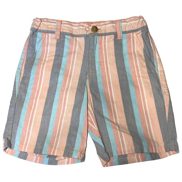 Janie and Jack Striped Chambray Shorts Boys Size 6 Adjustable Waist Excellent VE - Picture 1 of 3